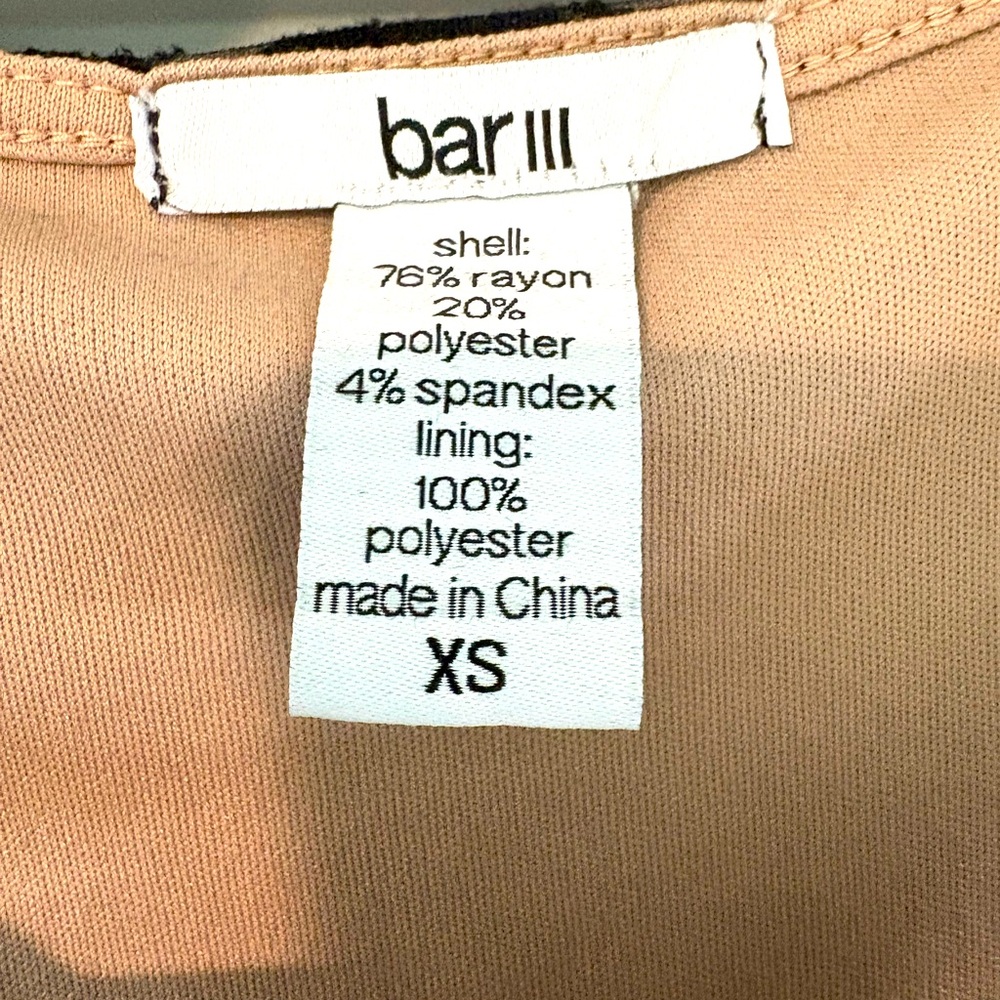 Bar III Beige Sleeveless Top XS
